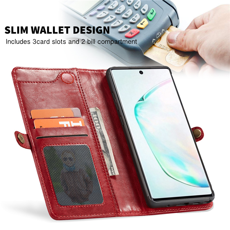 Samsung S8 S9 S10 S20 Plus S10e Note 8 9 10 10+ 20 Ultra Caseme Flip Magnetic Split Frosted Leather Wallet Money Card Bag Single Shell Holder Cover Case