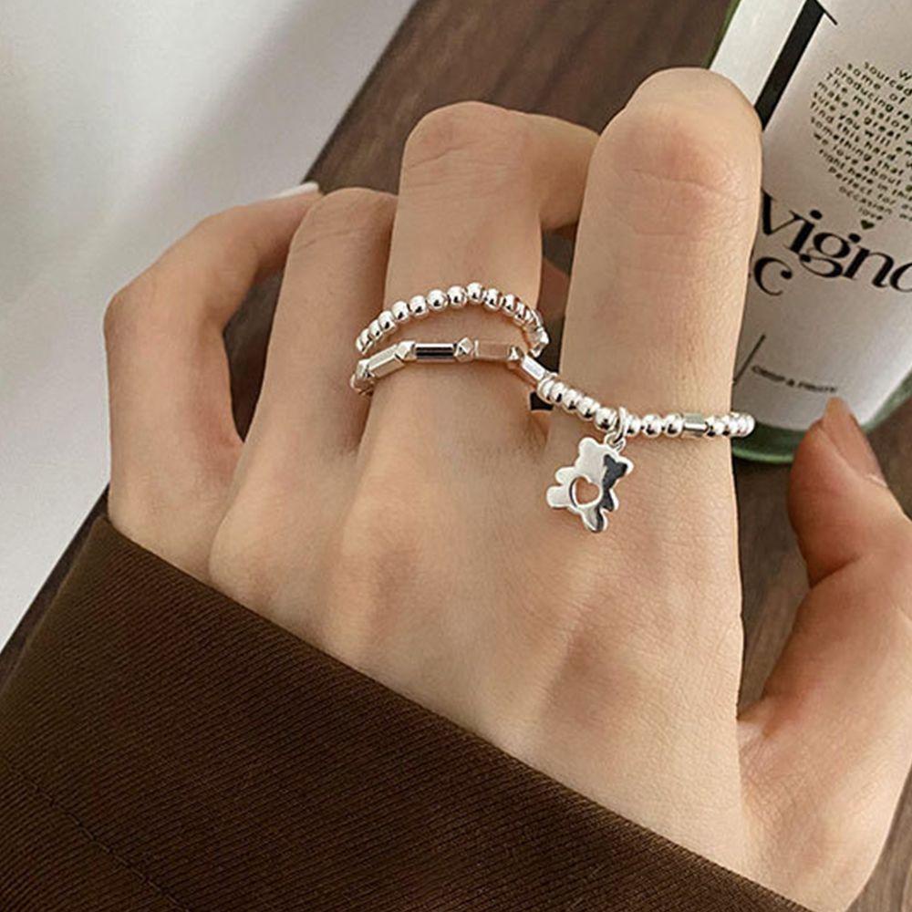 Nhẫn Hợp Kim Hình Trái Tim / Gấu Đáng Yêu Cho Bé Gái