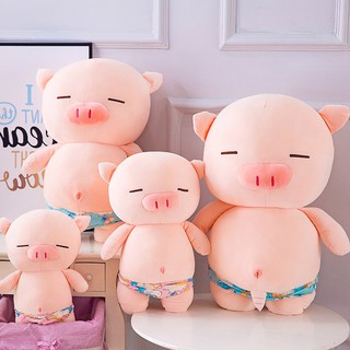 THÚ NHỒI BÔNG HEO (LỢN) MẶC QUẦN CHÍP SIÊU BỰA (25CM--->70CM) CHẤT VẢI MINISO MỀM MẠI CỰC ÊM ÁI, AN TOÀN
