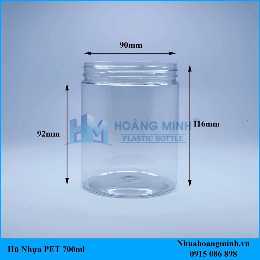 Combo 10 Hũ Nhựa Hộp Nhựa  PET 700ml Nắp Nhôm Giá  Xuất Xưởng