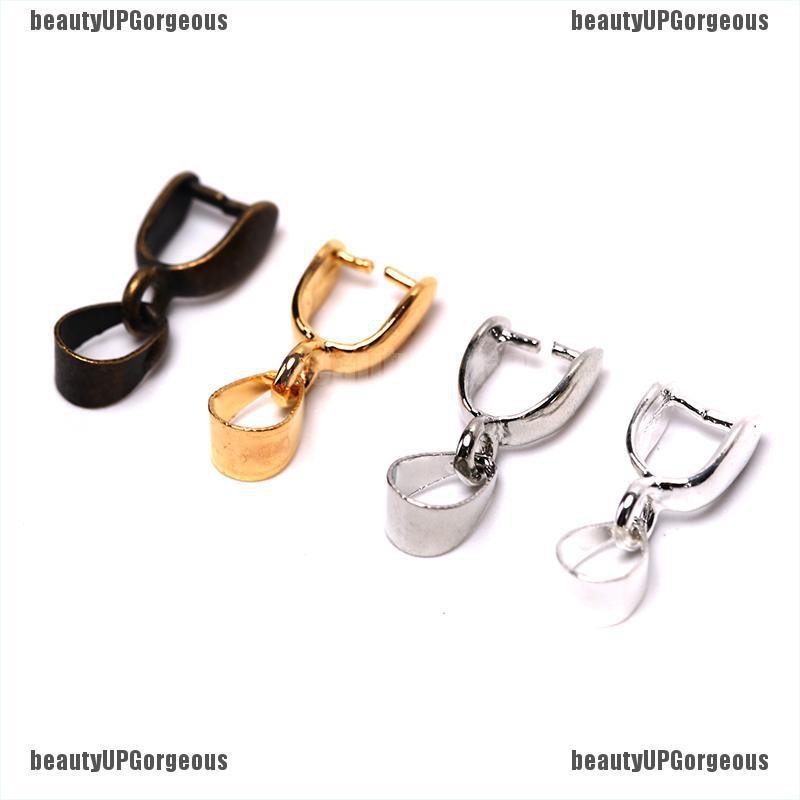 Set 20 kẹp nối mặt dây chuyền bằng đồng màu bạc/vàng