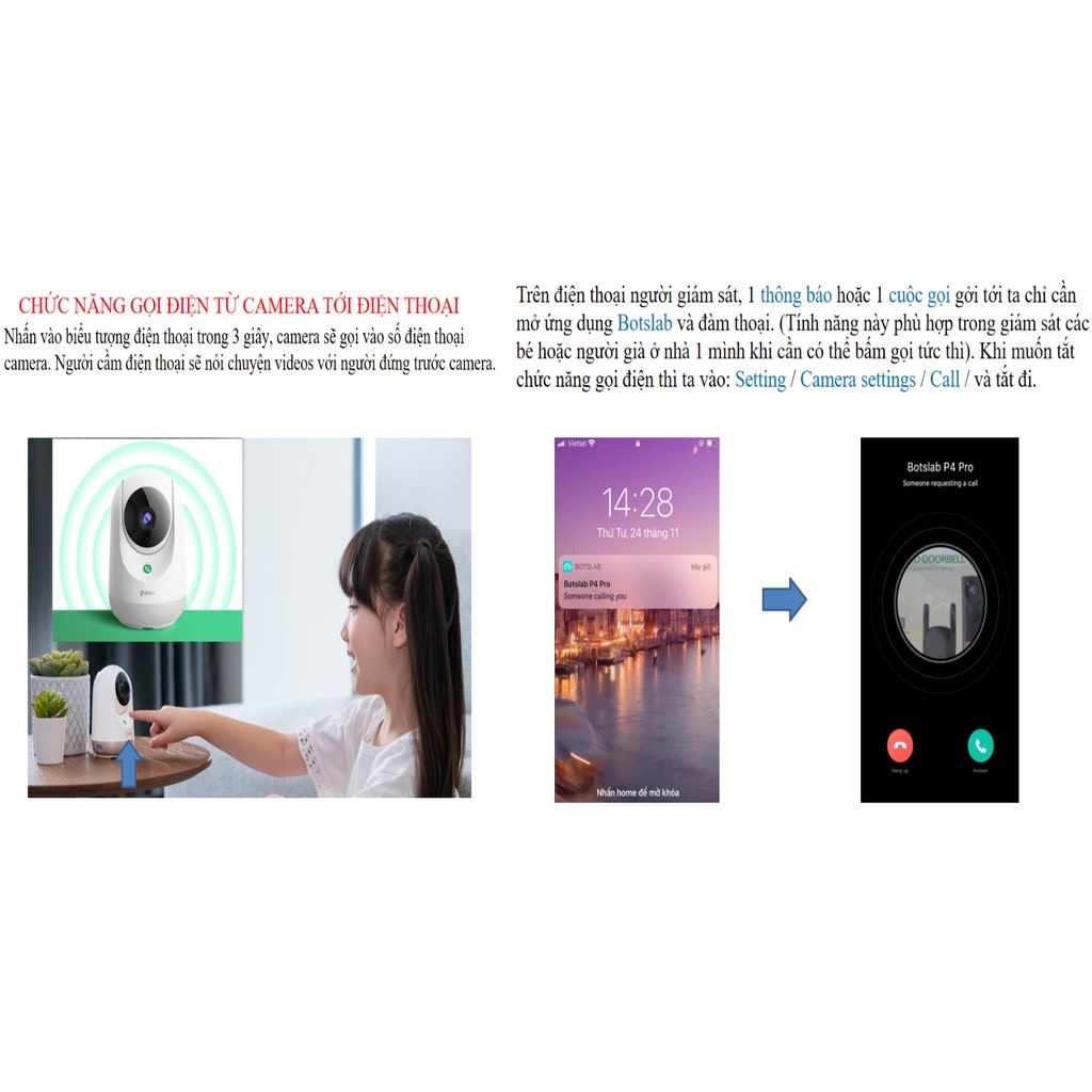 Camera quan sát 360 P4 Pro 2K 1296P, Xoay 360 độ, H264+ Smart AI App Botslab | Hàng Chính Hãng | Bảo Hành 12 Tháng