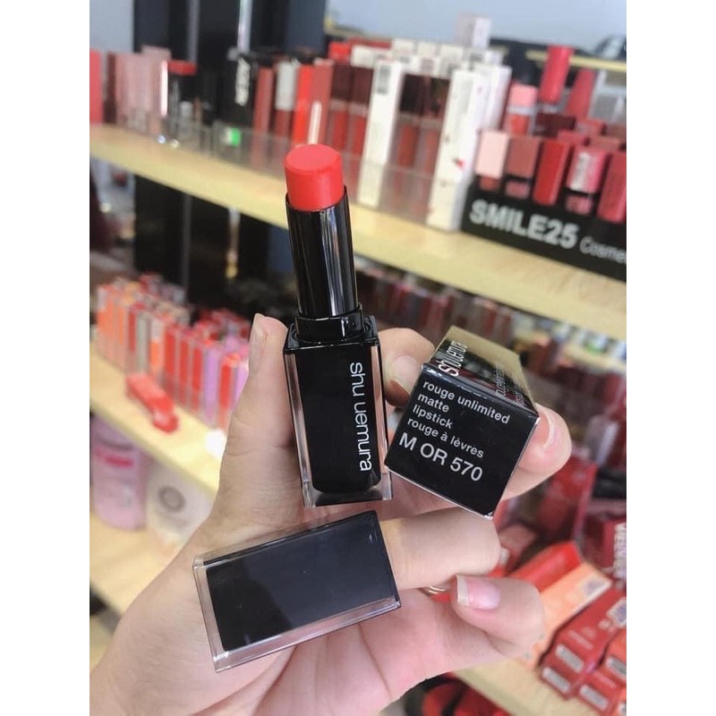 Son SHU UEMURA Màu đỏ Cam Chính Hãng Nhật