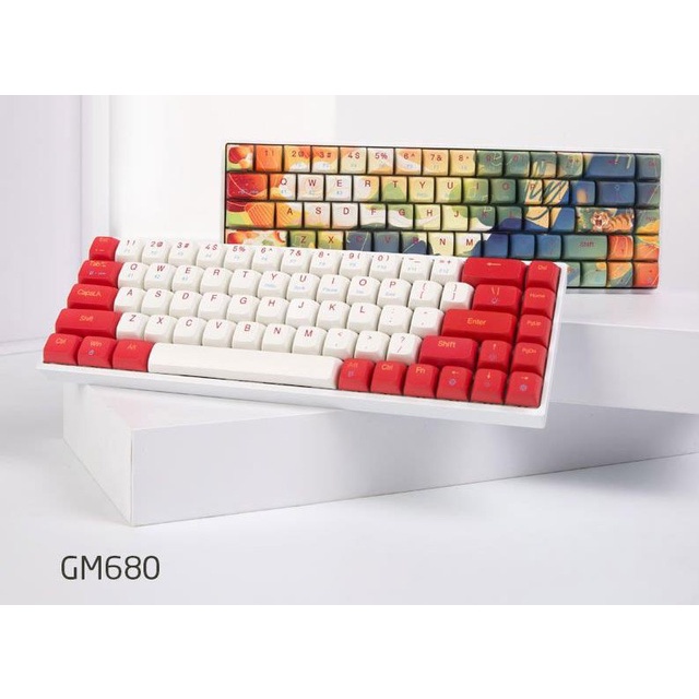 Bàn phím cơ không dây Newmen GM680 / GM680 Jungle v2 Dual mode BT5.0 & Wired Hotswap gateron pro,kailh box switch
