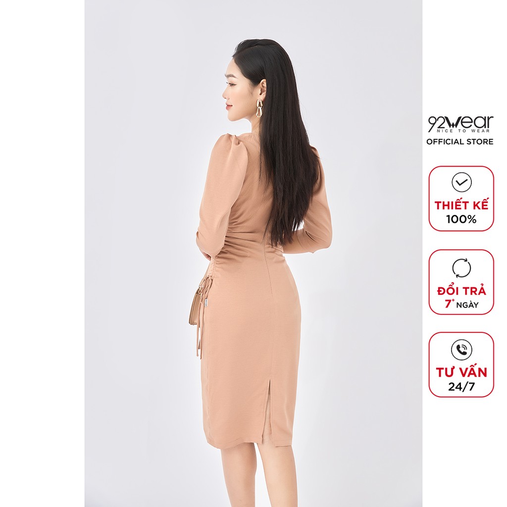 Đầm ôm 92WEAR thiết kế body nhún sườn gợi cảm tôn dáng DEA1704