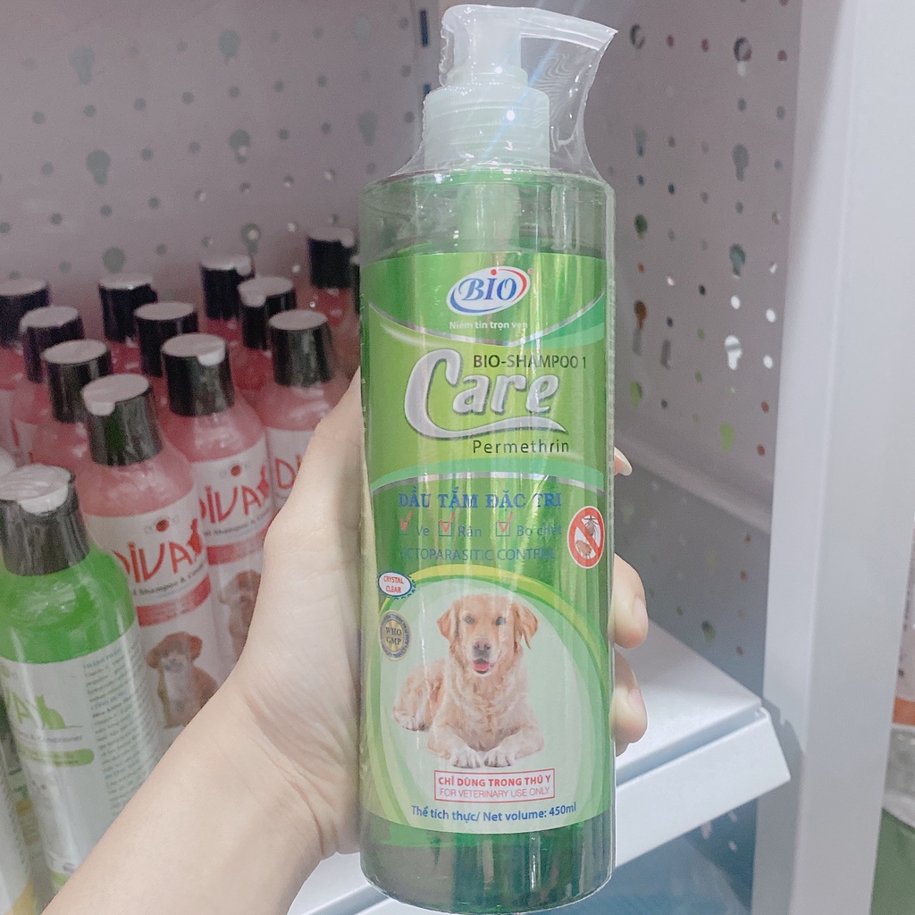 BIO DERMA BIO CARE BIO LOVLY Sữa tắm ghẻ và nấm da, diệt ve rận cho chó mèo 200ML