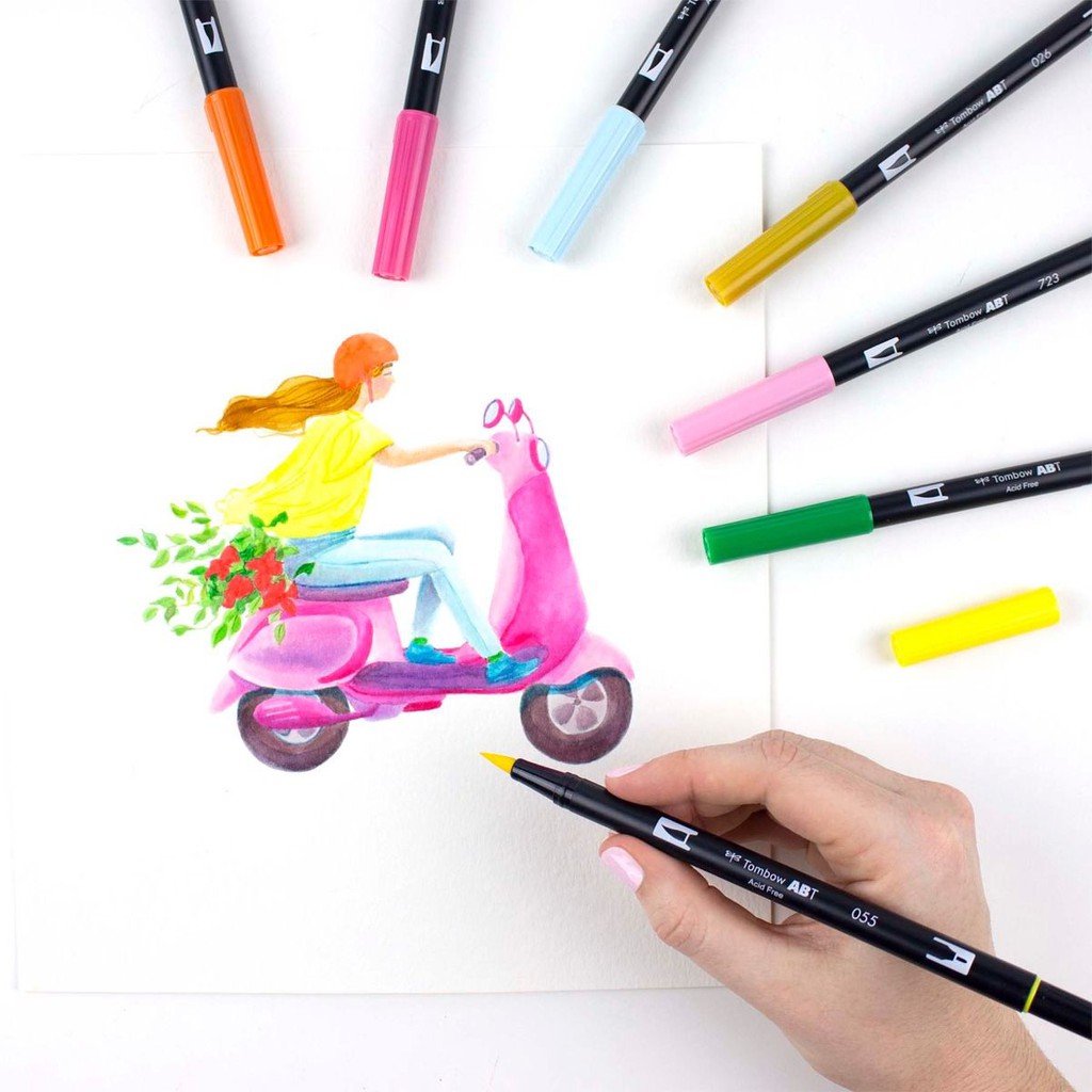 [DA ĐEN] Bút Tombow Dual Brush Pen Set Celebration 10 Màu