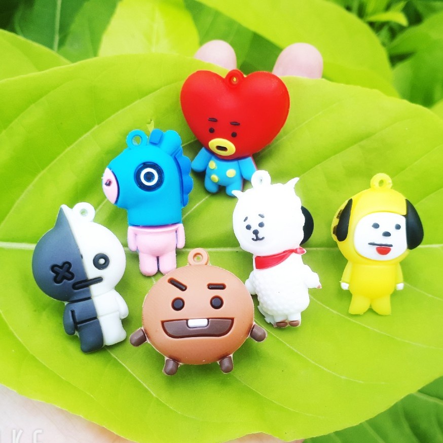 STICKER JIBBITZ gắn dép crocs, dép trẻ em hình BTS BT21