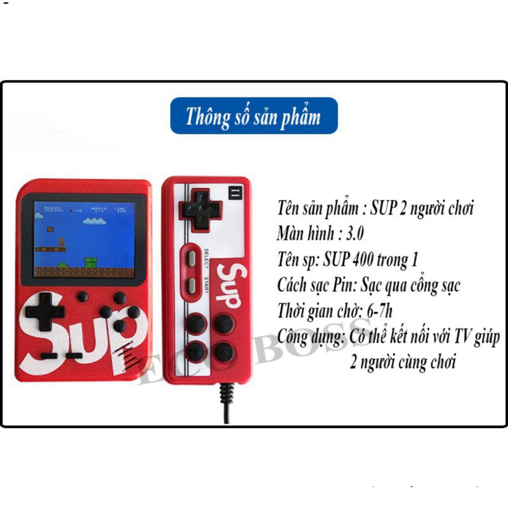 [XẢ KHO MÙA DỊCH] Máy Chơi Game Sup 400 Game In 1 Retro Kèm Tay Cầm Chơi Game 2 Người