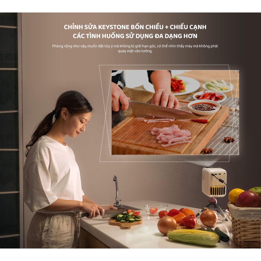 Máy Chiếu WANBO T2R Max 1080P - Hàng chính hãng - Bản quốc tế bảo hành 12 tháng