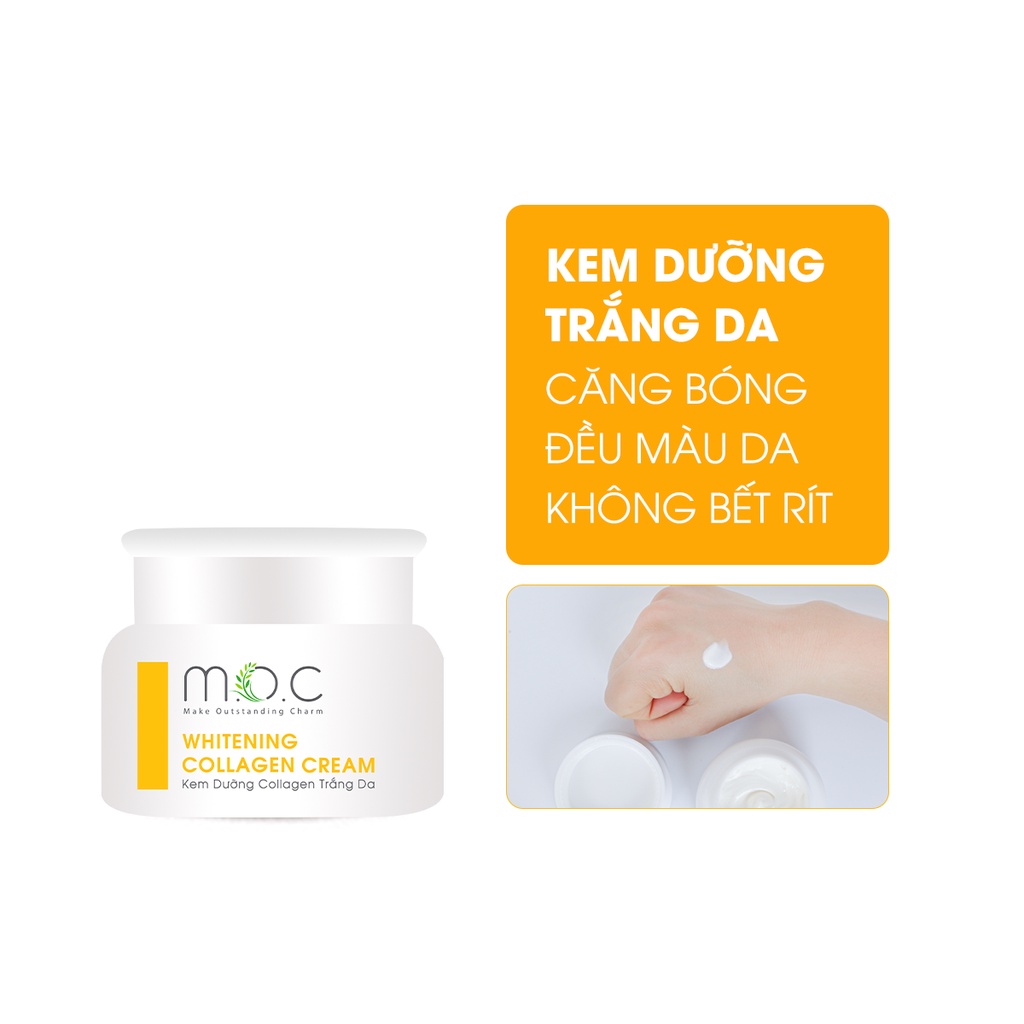 Kem Dưỡng Collagen Trắng Da Whitening Collagen Cream M.O.C 50ml