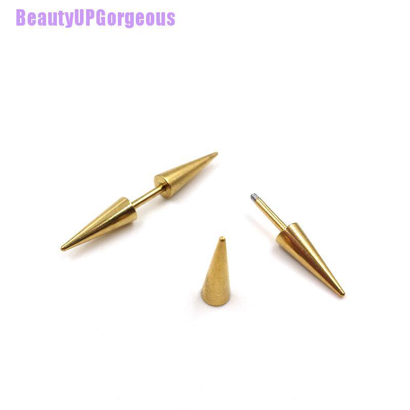 1 đôi khuyên tai đinh tán bằng thép không gỉ thời trang cho nam và nữ