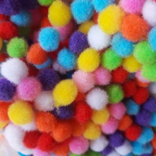 Hạt Pompom nhiều màu 1cm, 2cm