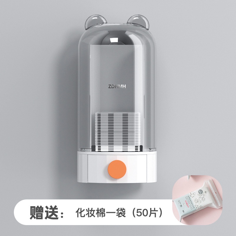 Hộp đựng bông tẩy trang gắn tường hình gấu máy rút bông tẩy trang tự động kháng khuẩn chống bụi