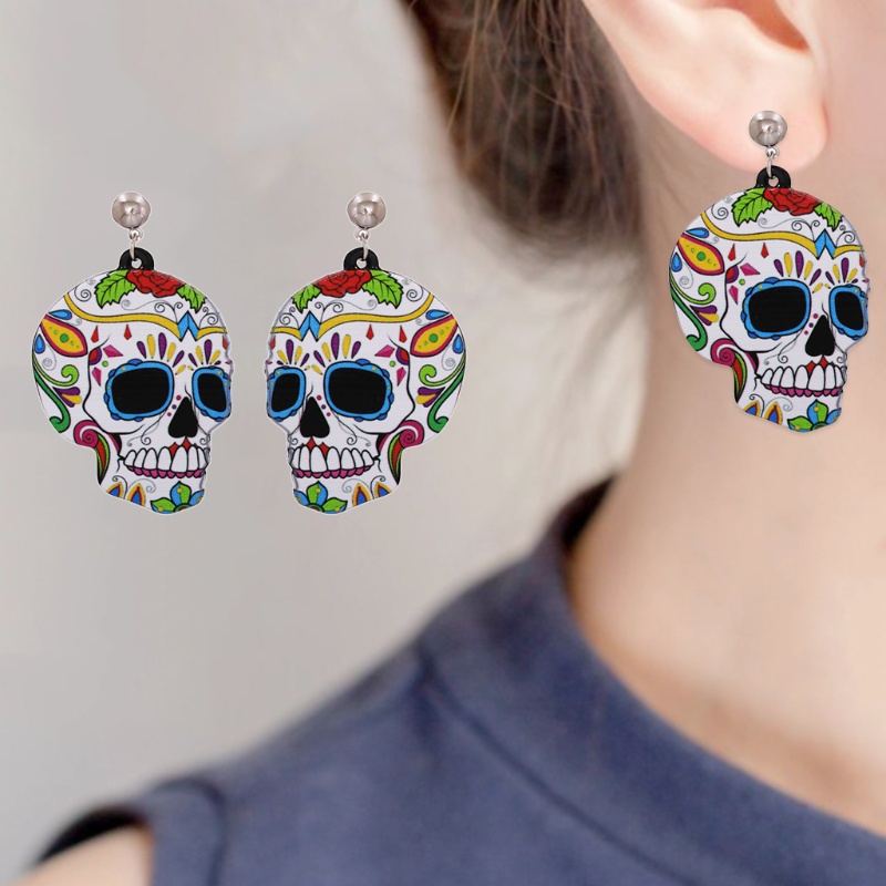 Bông Tai Hình Đầu Lâu / Bí Ngô / Xe Hơi Phong Cách Hip Hop Thời Trang Cho Nữ