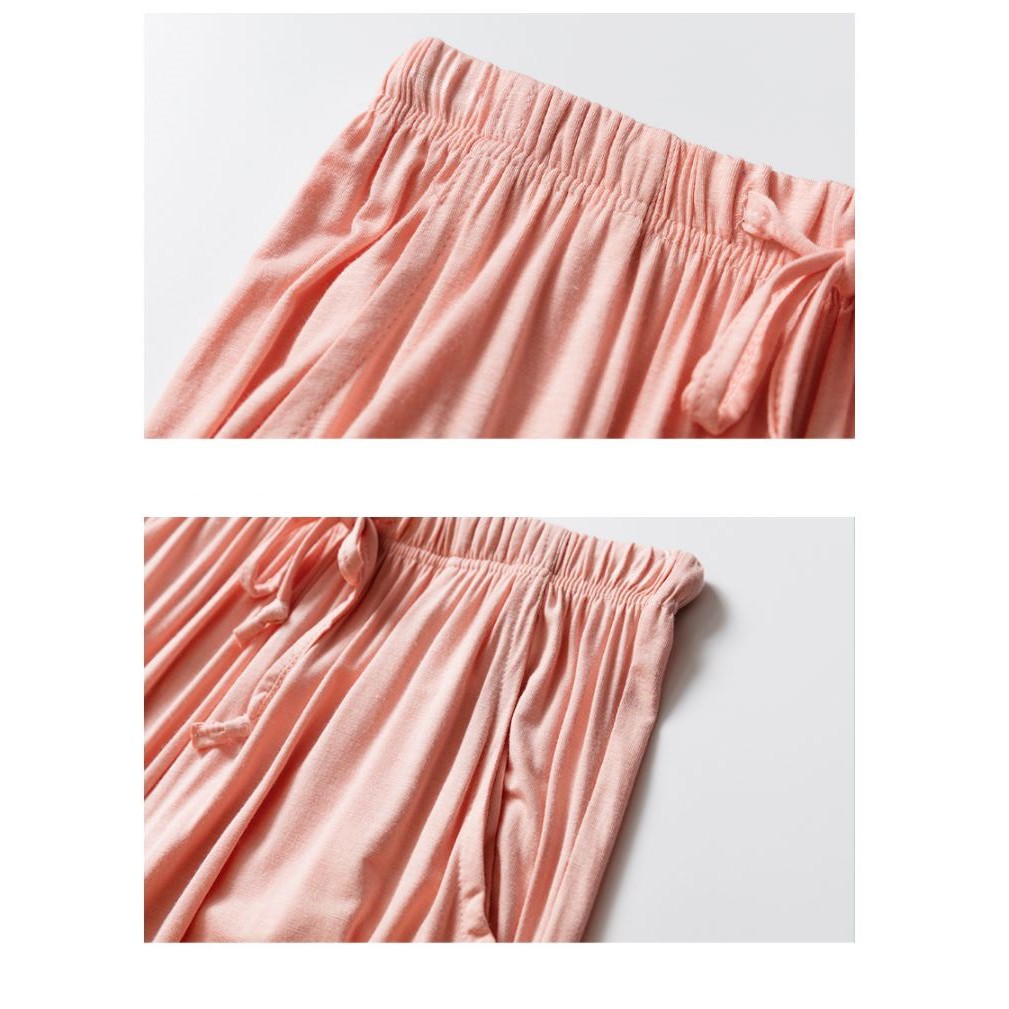 Bộ Mặc Nhà Có Đệm Ngực Vải Modal Kẻ Sọc Cao Cấp CT381