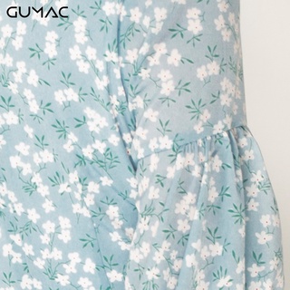 Đầm eo nhún cổ nơ GUMAC DA997