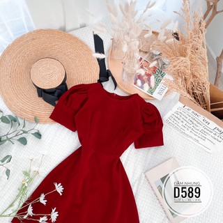 Bigsize Đầm nhung D589
