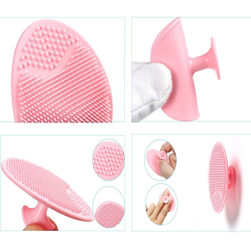 [Hàng mới về] Miếng rửa mặt bằng silicon tẩy tế bào chết 5 màu