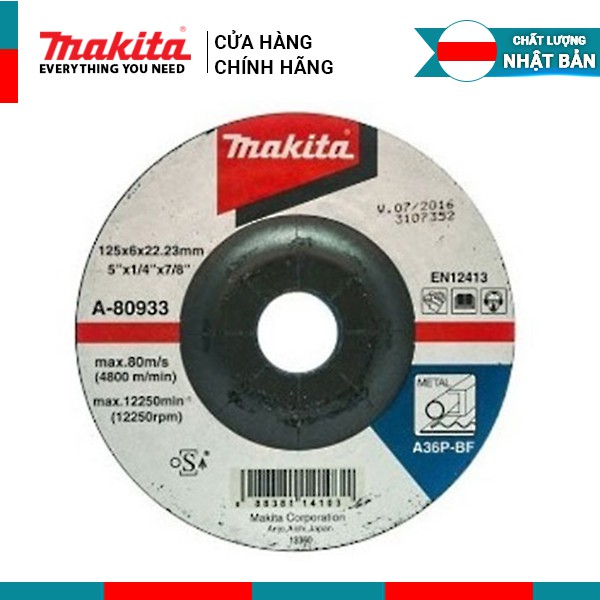 Đá mài kim loại Makita A-80933 125x6x22.23MM | Phụ kiện Makita