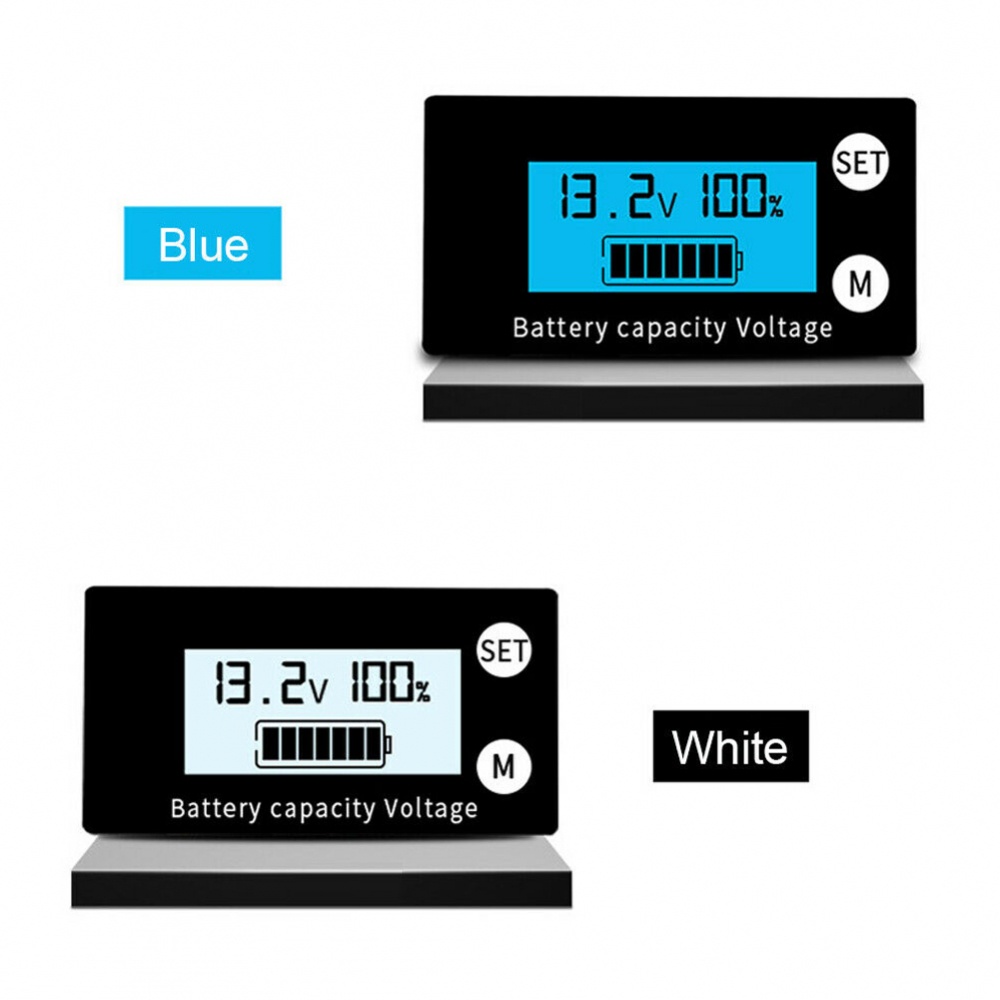 【DREAMLIFE】LCD Screen Battery Meter W/ Alarm Capacity Voltage Monitor DC 12V 24V 36V 48V