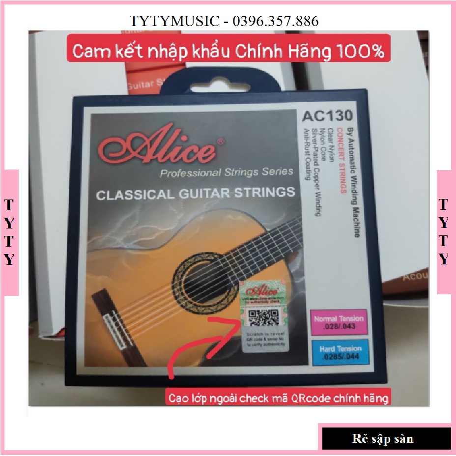 Dây đàn guitar CLASSIC Alice AC130 chính hãng [dây nilon] TYTYmusic