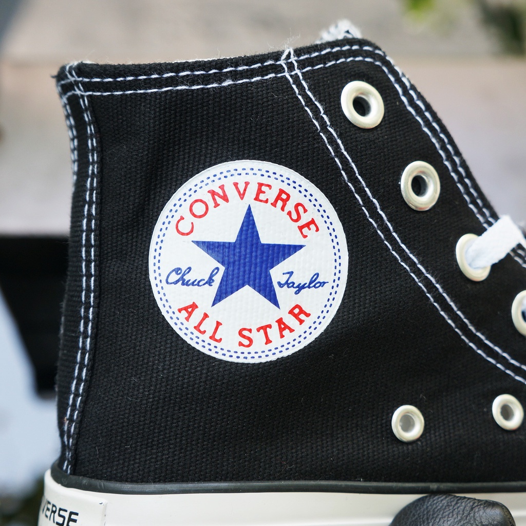 Giày Converse cổ cao Free ship + hộp giày vải CV classic cổ điển bata canvas hàng 1.1 đủ tem, tag nam nữ. BH slippers.