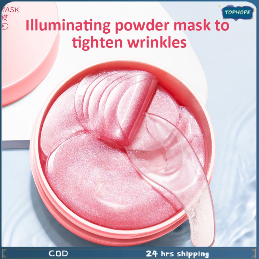 Vàng Dưỡng Ẩm Tảo Biển Pha Lê Collagen Tảo Đỏ Hyaluronic Acid Miếng Dán Mắt Chống Nhăn Chống Lão Hóa Loại Bỏ Quầng Thâm Mắt chăm Sóc Mặt Nạ Mắt 60 Chiếc ↑Tophope