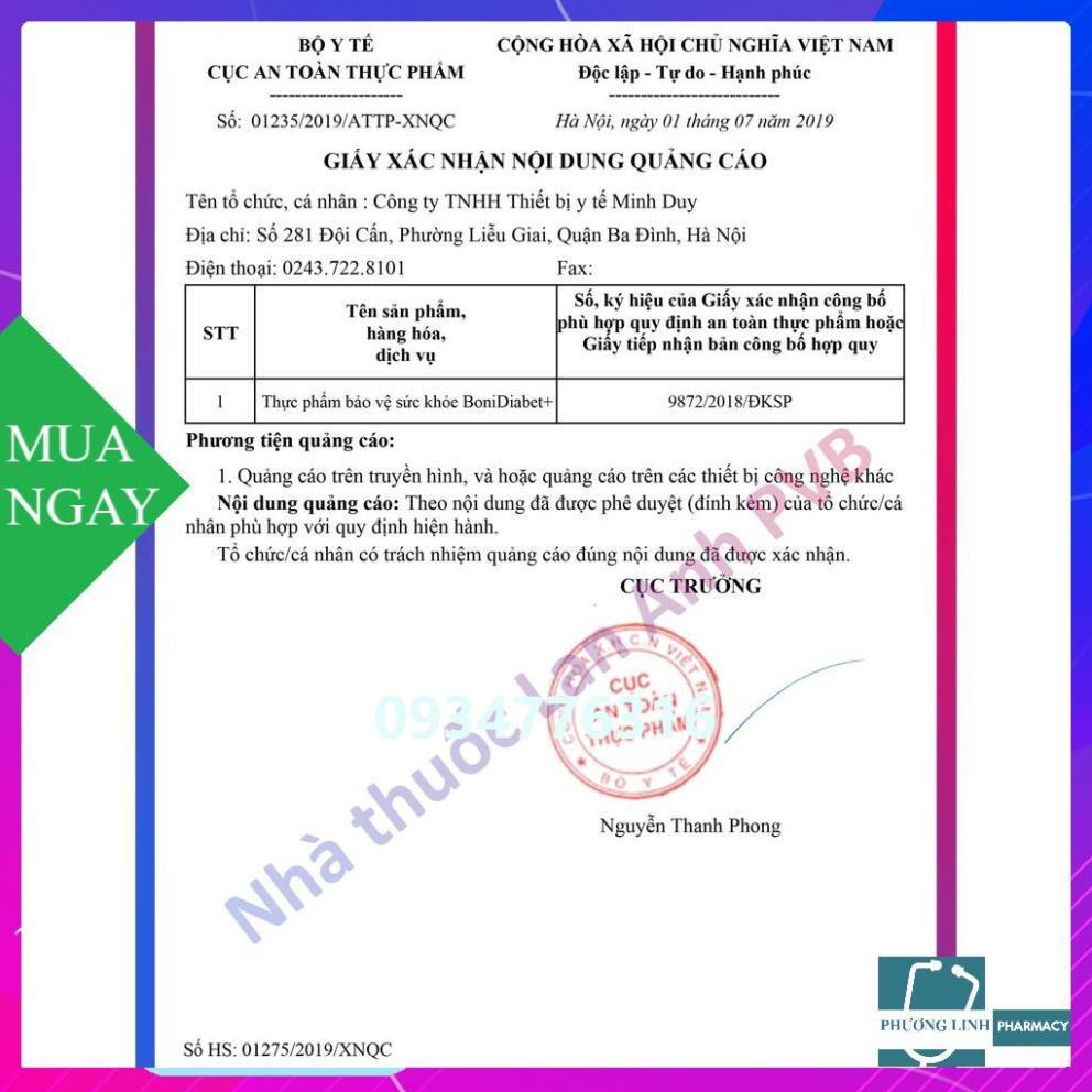 BoniDiabet - Hỗ trợ điều trị và ngừa biến chứng tiểu đường, giảm mỡ máu, giảm cholesterol.