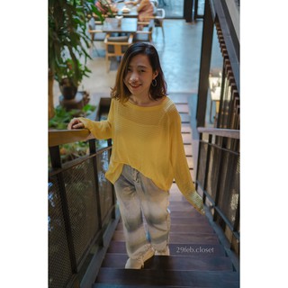 Áo len kẻ mỏng (Ảnh thật)