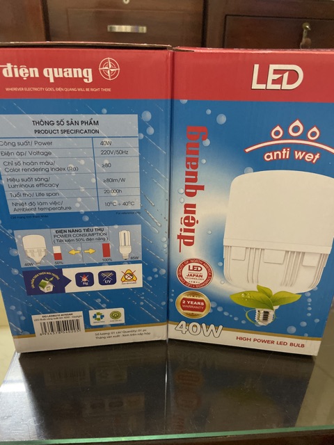 Bóng đèn LED Bulb ĐIỆN QUANG Công suất 40W