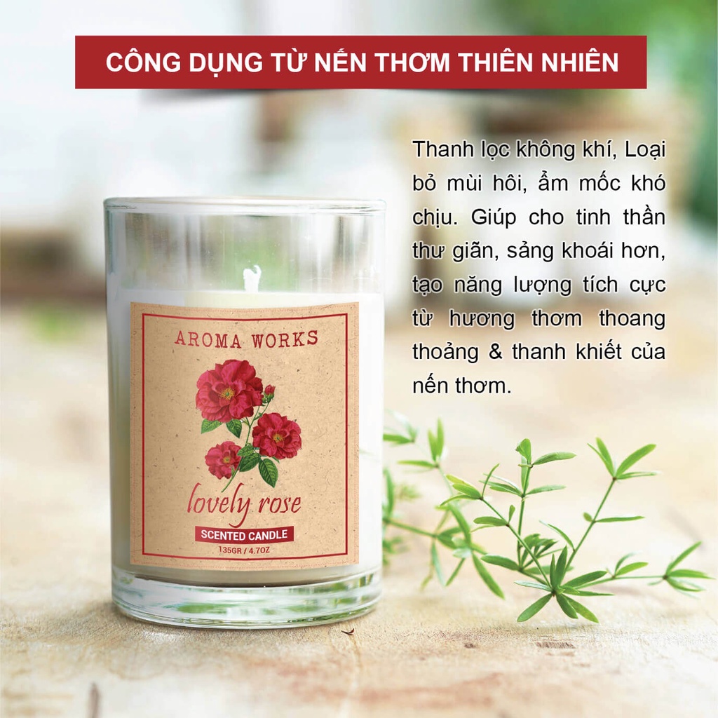 Nến Thơm Thiên Nhiên Aroma Works Natural Scented Candle - Spring Garden