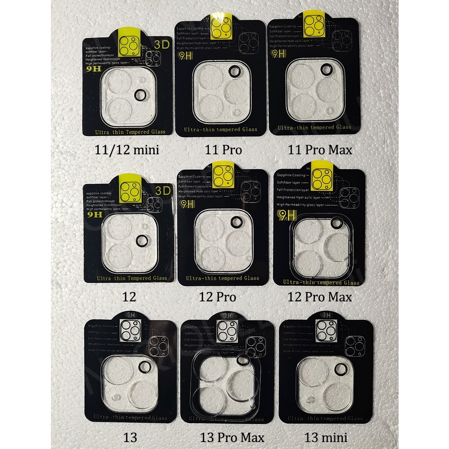 Set 2 Kính Cường Lực Bảo Vệ Camera Sau tương thích Cho iPhone 11 12 13 Pro Max 13 Mini