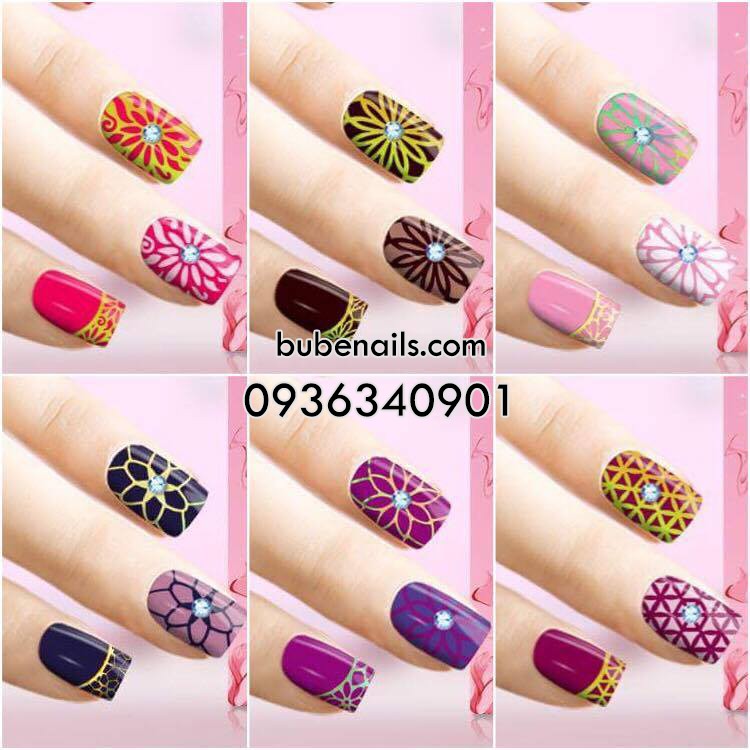 Set 12 tập giấy Hollow tạo mẫu (giá sốc) - SALE ĐỒ NAIL