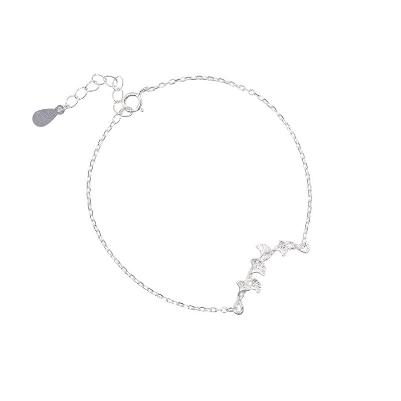 ✨✨Vòng Tay Mạ Bạc Hình Chiếc Lá Thời Trang Cho Nữ