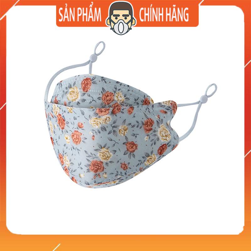 Khẩu trang vải 4D họa tiết hoa cực đẹp thời trang
