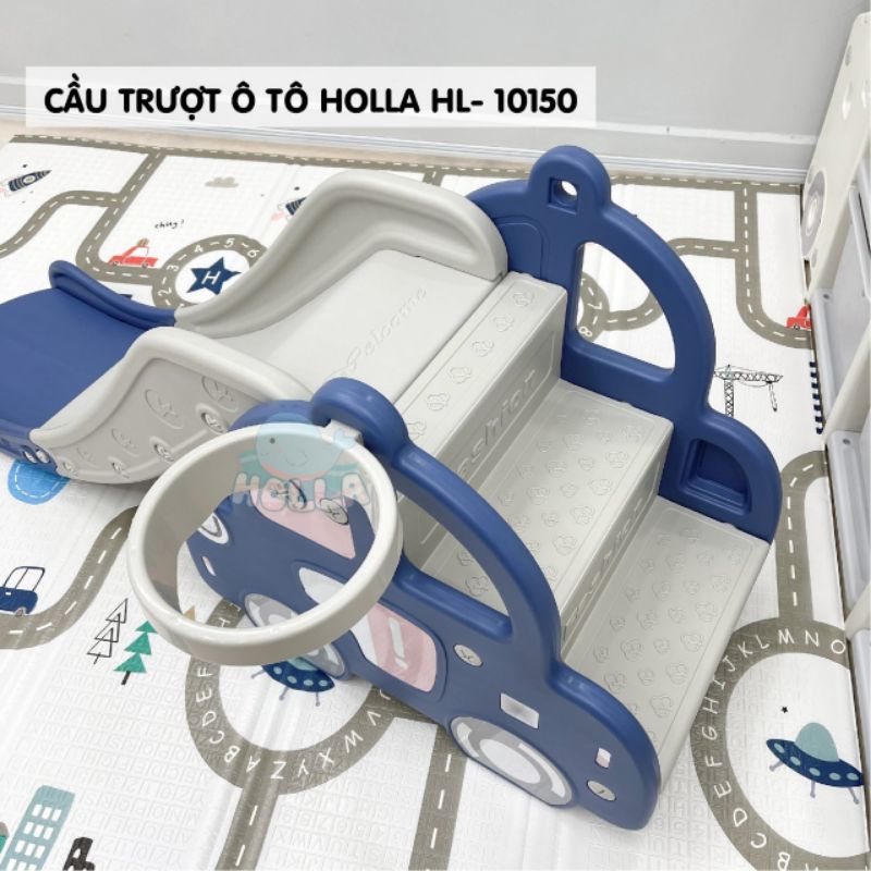 Cầu trượt ô tô Holla tặng gôn bóng rổ kèm