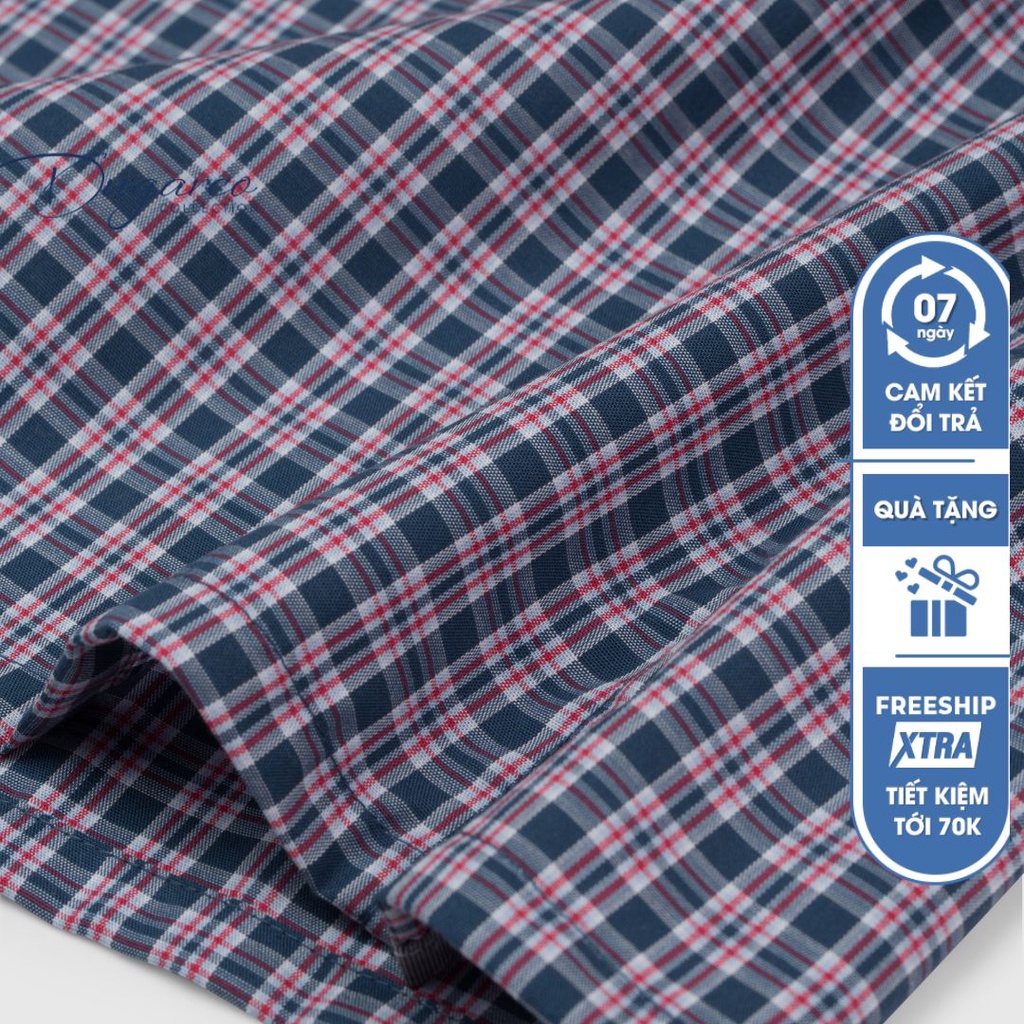 Áo Sơ Mi Dugarco Công Sở Tay Ngắn Nam Kẻ Cotton 92sms41005
