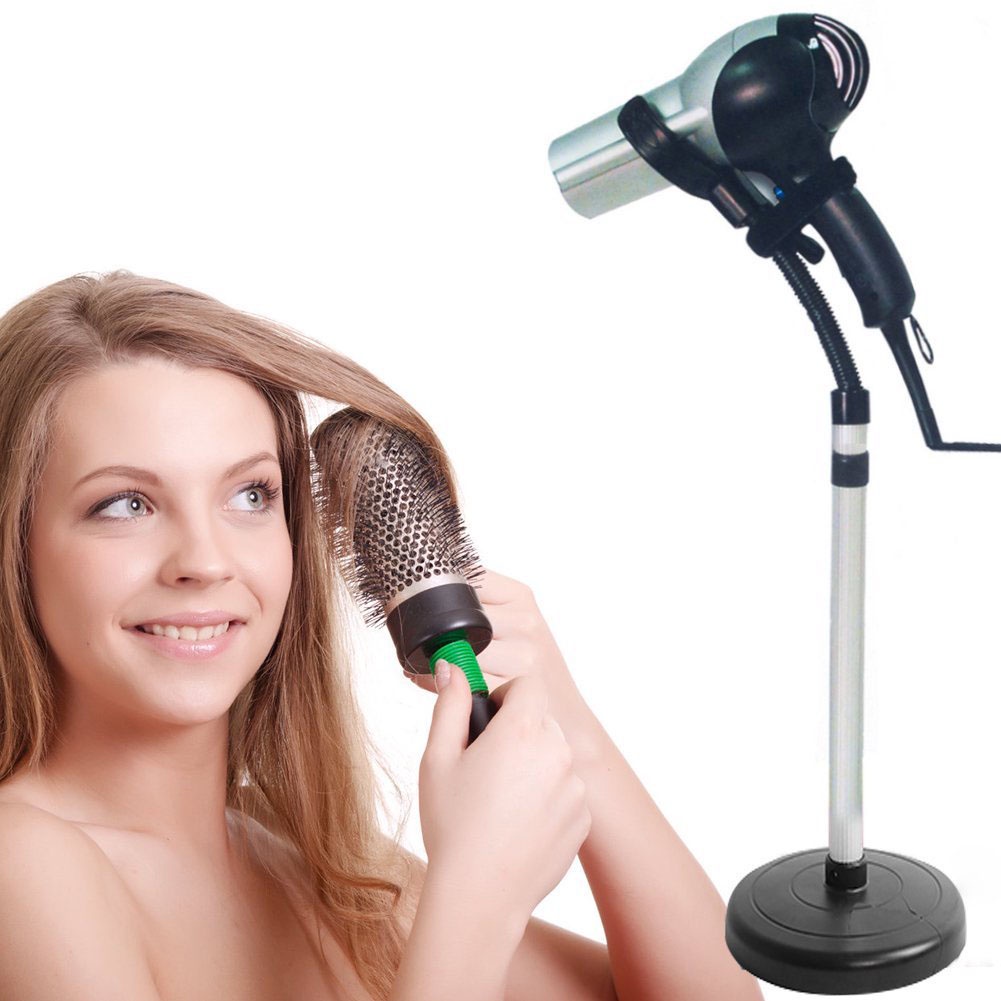 Giá Đỡ Máy Sấy Tóc Bằng Thép Không Gỉ, Xoay Chiều 360 Độ, Chỉnh Độ Dài Tiện Dụng, Đa Năng