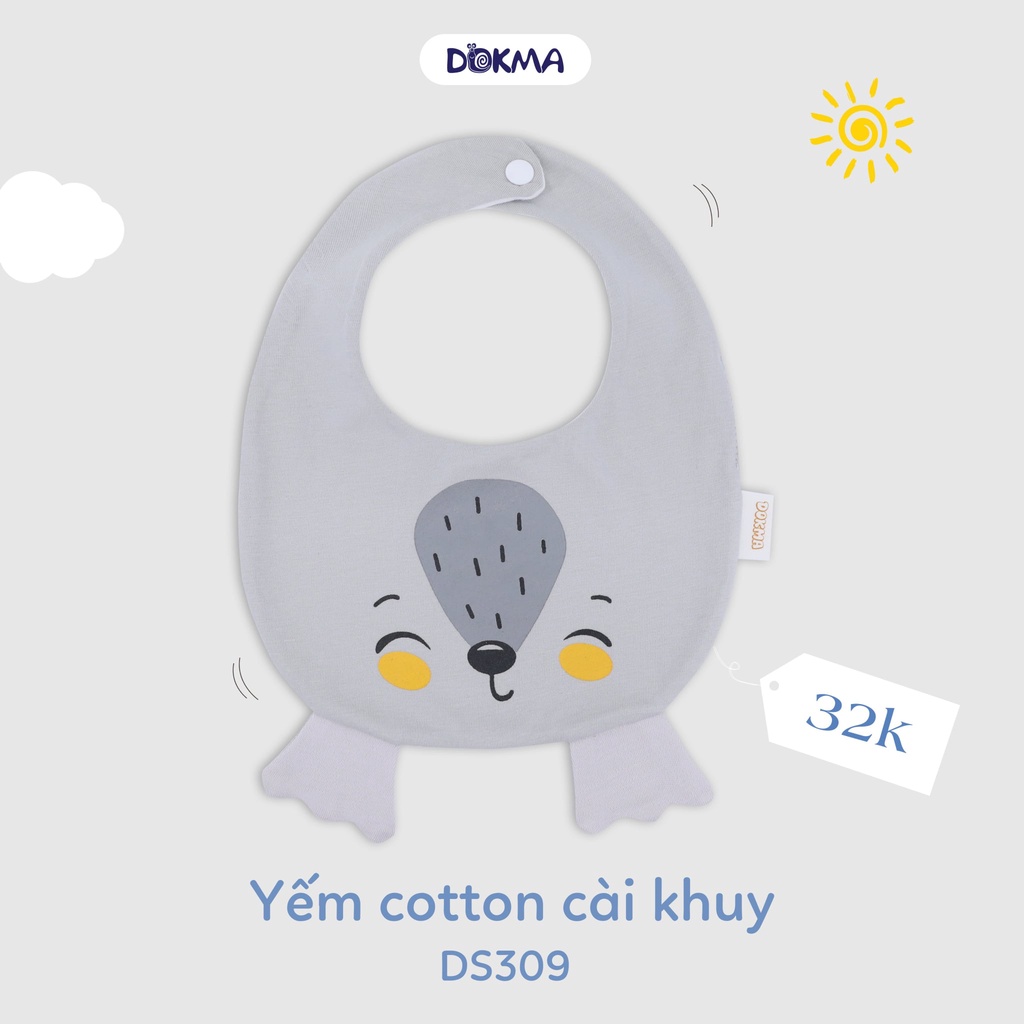 Yếm cotton khuy caì khuy Dokma DS309 (sp giao ngẫu nhiên)