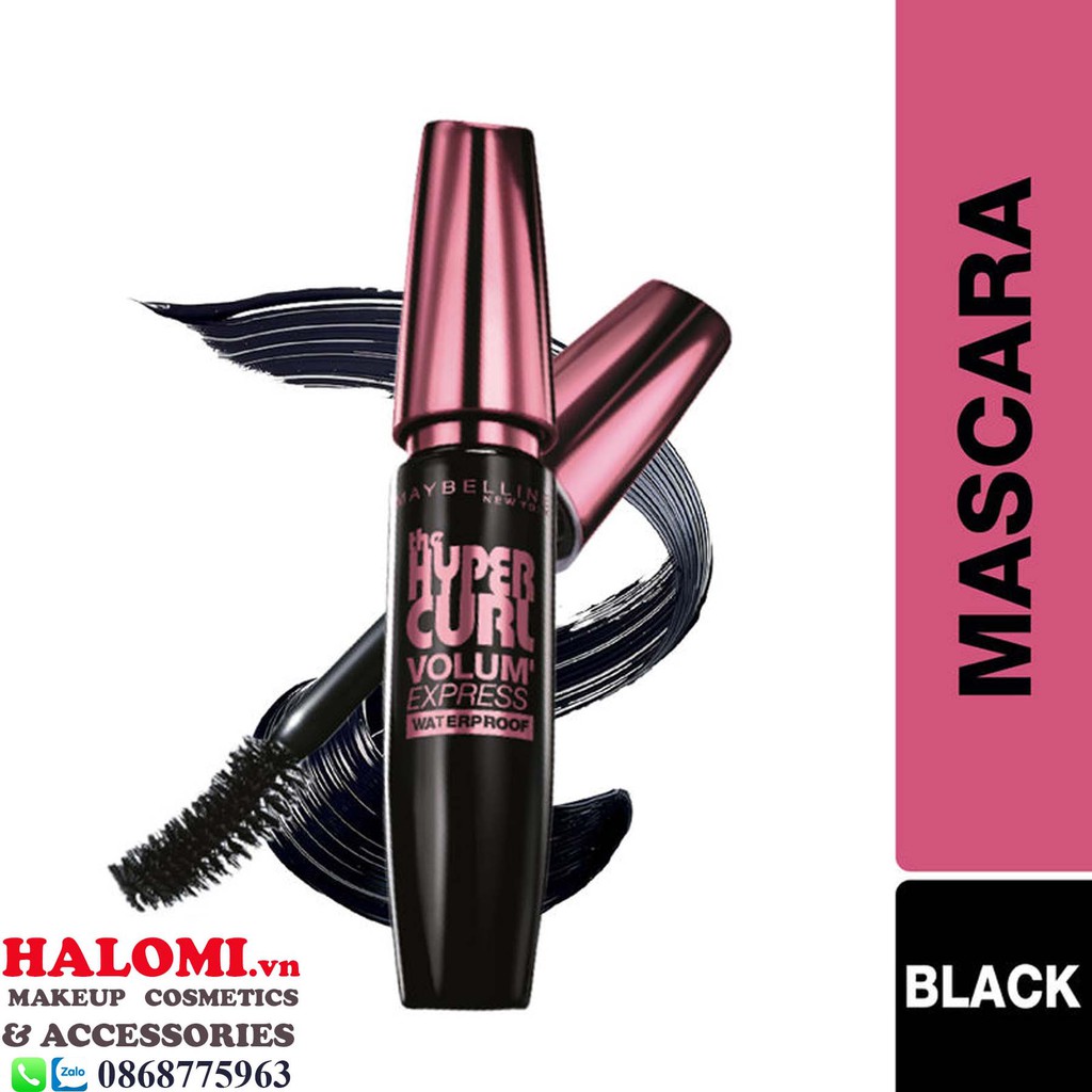 Mascara Dài Mi và Cong Mi Maybelline New York Hyper Curl Waterproof Chuốt Mi Đen 9.2ml