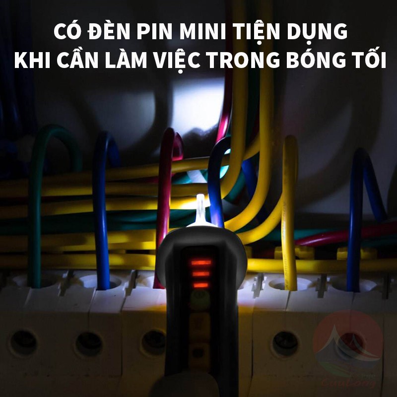 Bút Thử Điện Thông Minh, Cảm Biến Không Tiếp Xúc, Có Đèn Pin, Tự Ngắt Khi Không Sử Dụng, bút dò điện cảm ứng đứt ngầm
