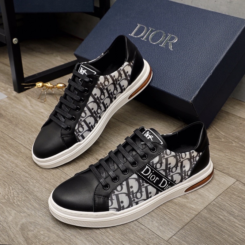 Giày thể thao nam hai cạnh in chữ thương hiệu Dior CD cao cấp