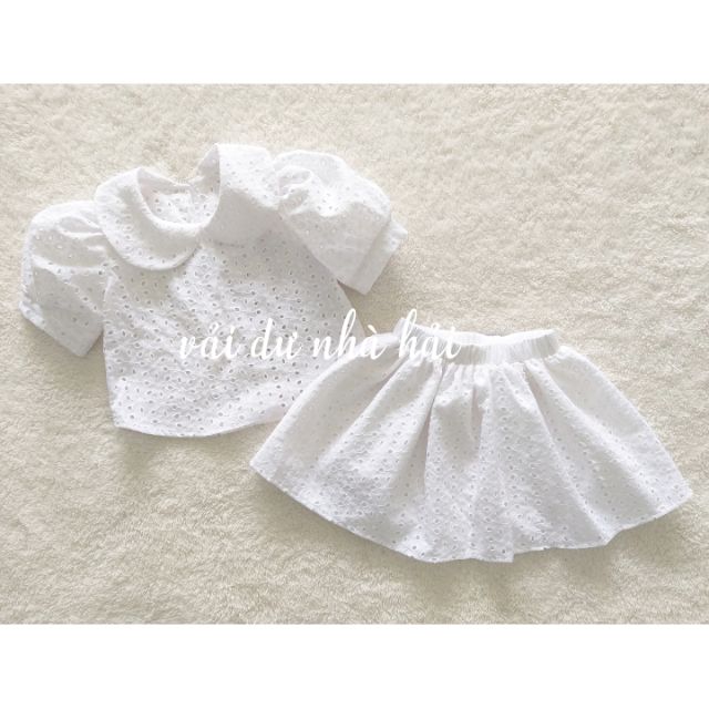 Sét thô thêu cổ lá sen