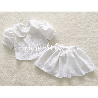 Sét thô thêu cổ lá sen