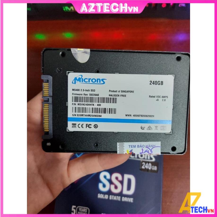 [Siêu Sale] Ổ CỨNG SSD 240GB MICRONS MS400 2.5'' SATA III - CHÍNH HÃNG - BẢO HÀNH 36 THÁNG TẶNG KÈM DÂY SATA