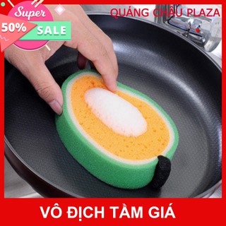Miếng rửa chén bát bọt biển hình trái cây dễ thương
