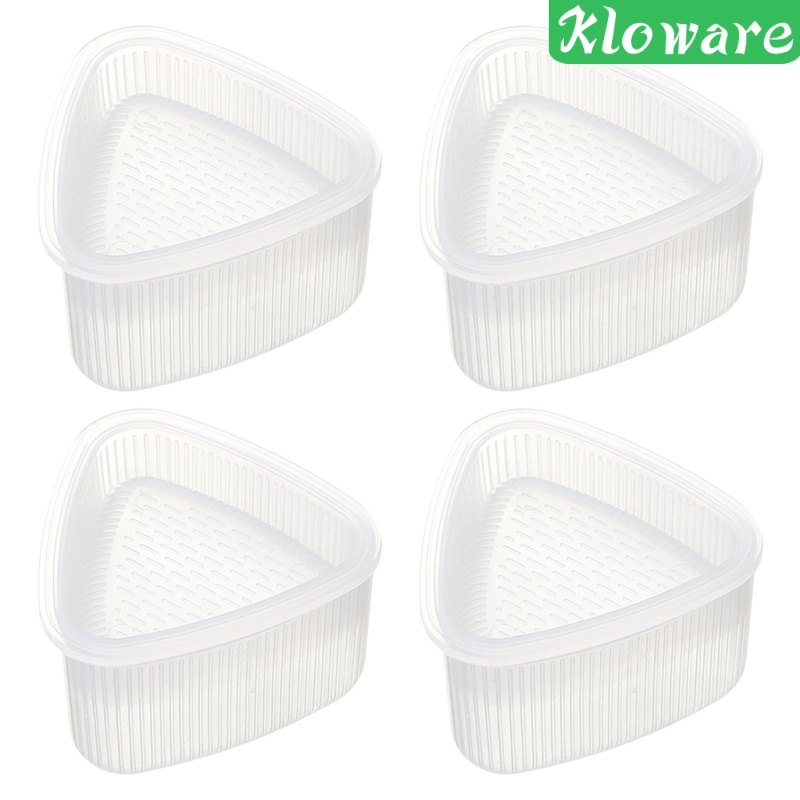 Set 4 Khuôn Làm Cơm Nắm Hình Tam Giác 7.5x4.5cm Phong Cách Nhật Bản DIY