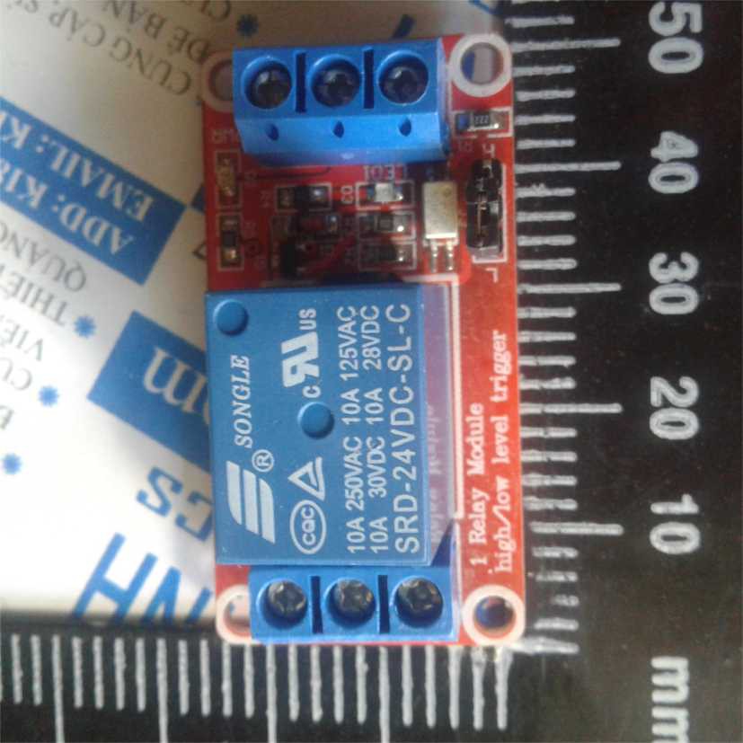 MODULE 1 RELAY 24V, opto, CHỌN MỨC ĐIỀU KHIỂN, domino in, out kde0205