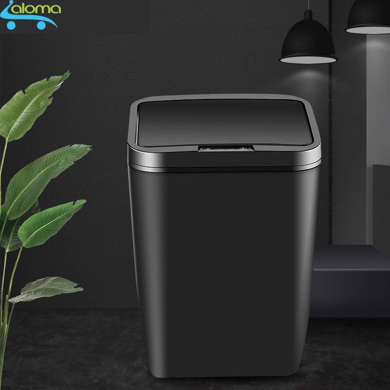 Thùng rác 15L cảm ứng tự mở đóng TZL-15 thông minh tiện ích sang trọng- Tặng kèm 5 móc dán tường